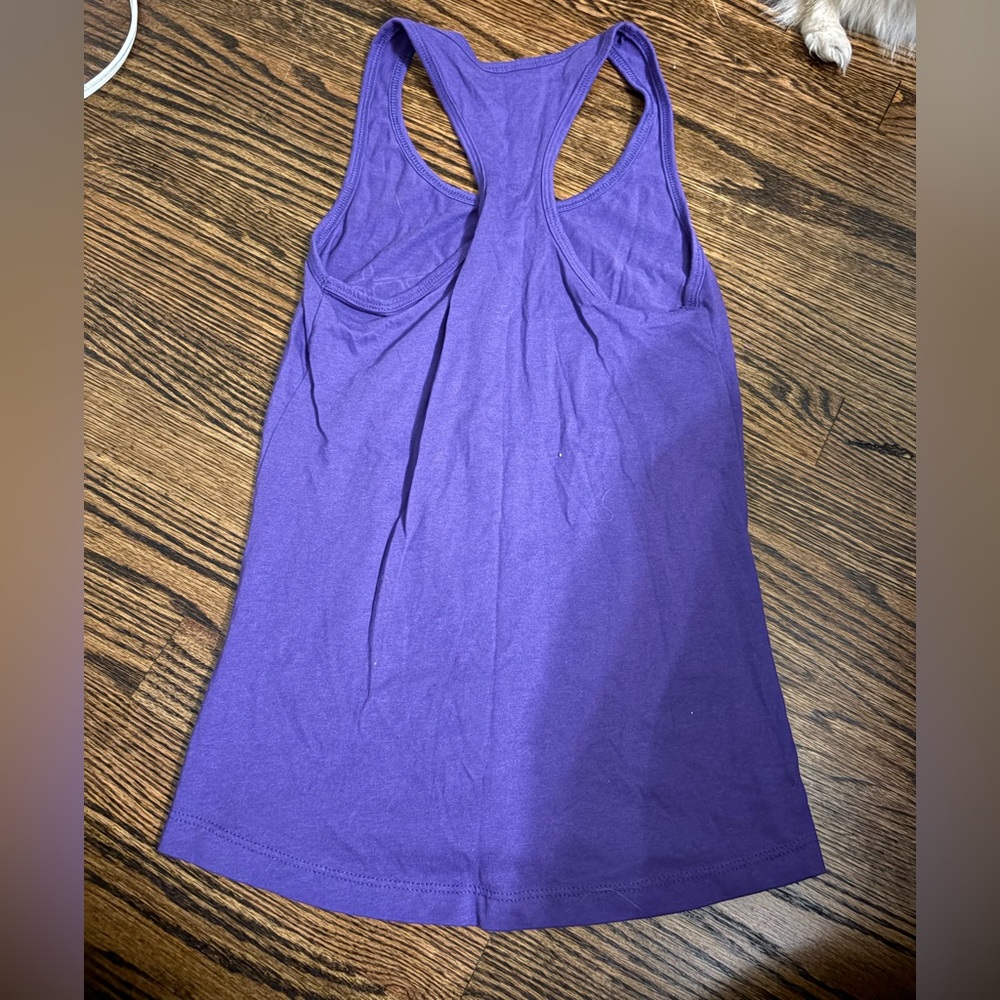 Purple Racerback Weightlifting Graphic Tank Top - Picture 3 of 3